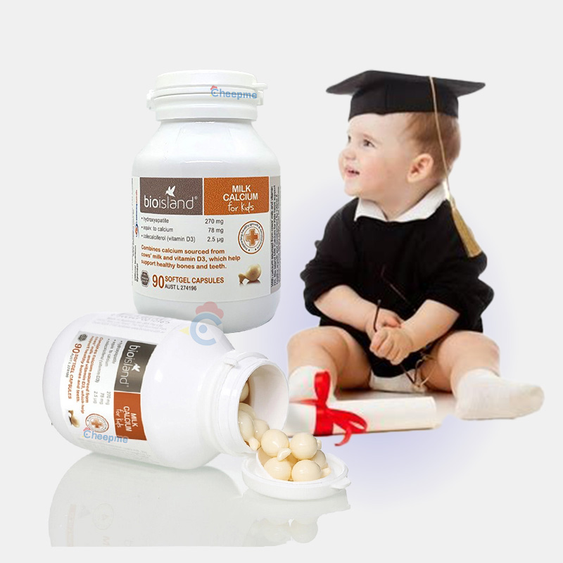 Canxi sữa Bio island 90 viên cho trẻ em