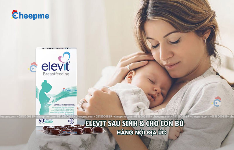 Elevit sau sinh và cho con bú của Úc 60 viên