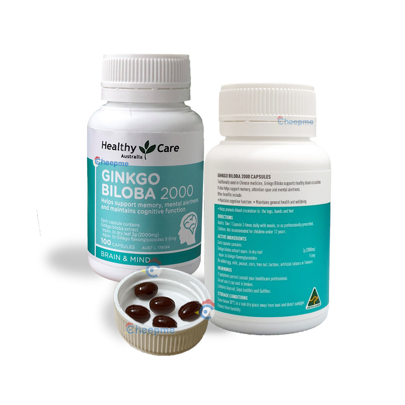 Thành phần của Healthy Care Ginkgo Biloba 2000 mẫu mới nhất