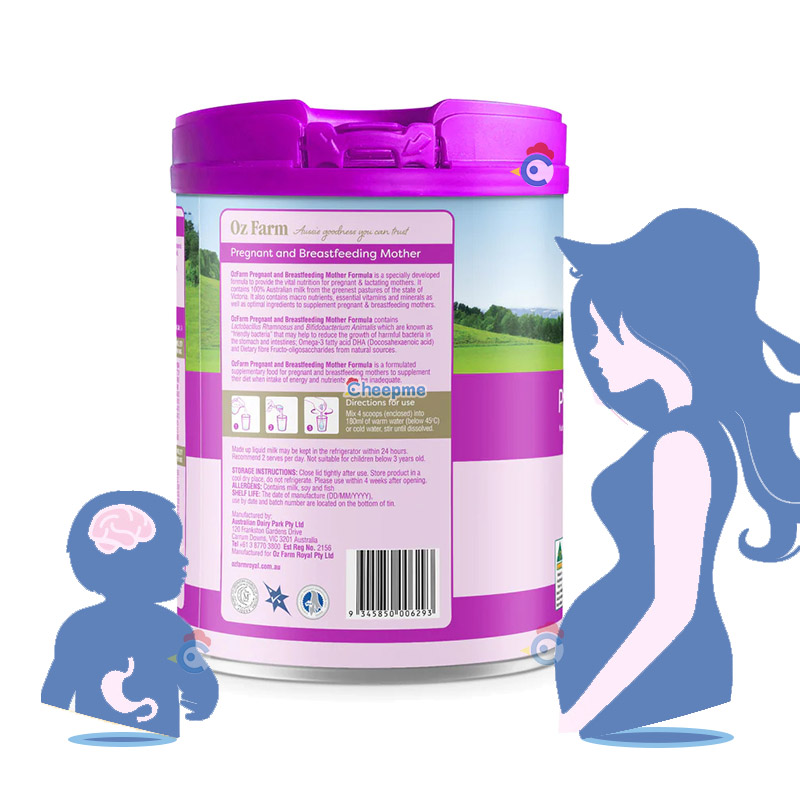 Thành phần có trong Sữa bầu Oz Farm Pregnant Mother