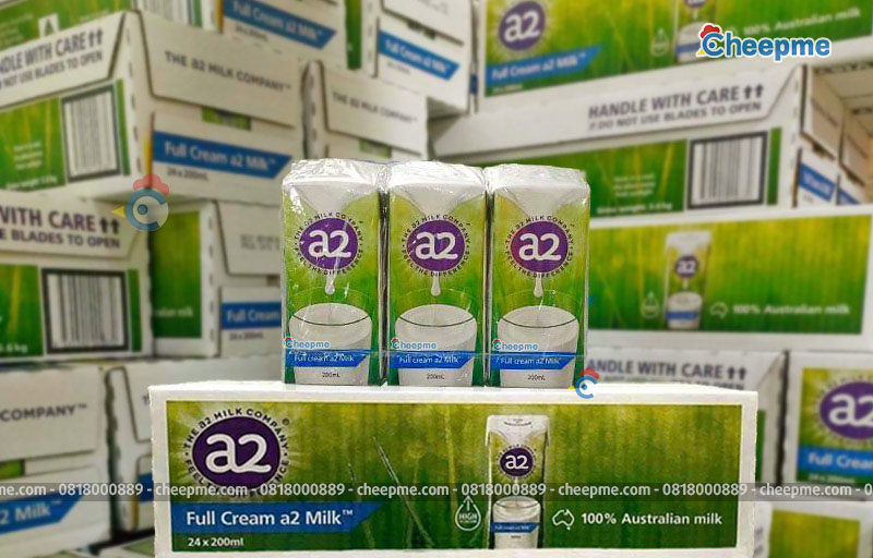 thùng 24 hộp sữa tươi a2 nguyên kem củ Úc